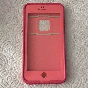Pink lifeproof iPhone 6s Plus phone case